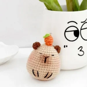 Alternative view of Móc khoá Capybara trái cam handmade